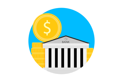 Bank financial capitalization icon