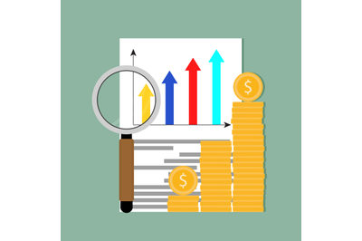 Analysis profit market data illustration