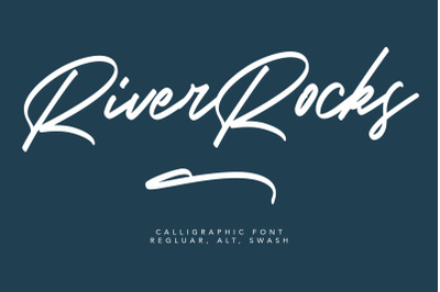 River Rocks Brush Font