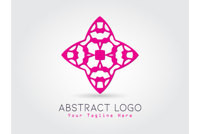 Logo Abstract Pink Color Design