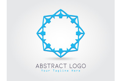 Logo Abstract Blue Color Design