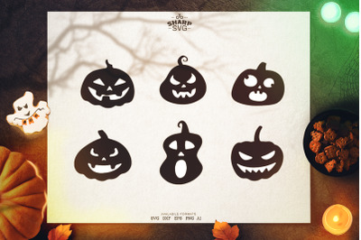 Halloween Funny Pumpkins Bundle | Halloween SVG Files
