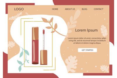 Landing Page Fashion with Red Lip Cream