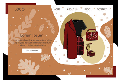 Landing Page Fashion with a Fancy Red Dress Suit
