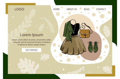 Landing Page Fashion with Fancy Party Dresses
