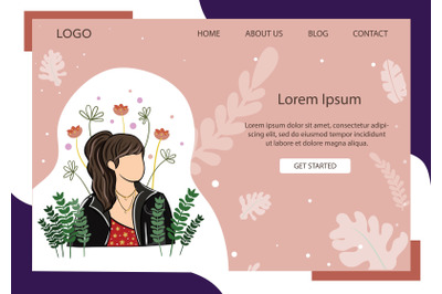 Landing Page Fashion with girl in rock &amp; roll mode