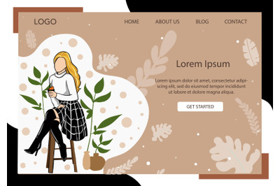 Landing Page Fashion with dresses of party