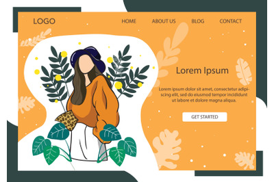 Landing Page Fashion with Yellow Oversize Sweater