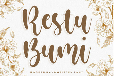 Restu Bumi Modern Handwritten Font