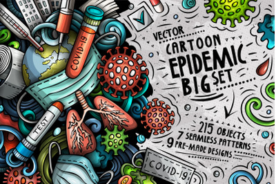 Epidemic Cartoon Doodle Big Pack