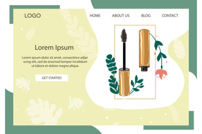 Landing Page Fashion Gold Premium Mascara