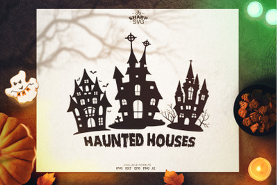 Halloween Haunted Houses SVG | Halloween SVG Files