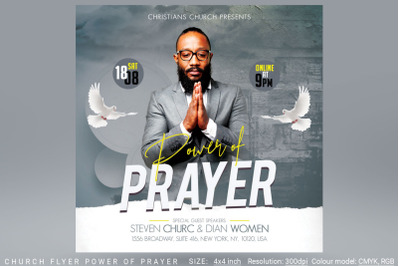 Church Flyer Power Of Prayer