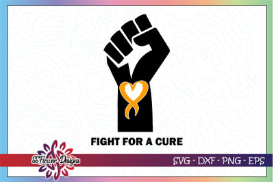 Awareness fist ribbon svg, Leukemia cancer awareness