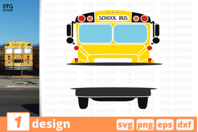 1 School bus monogram&2C; School bus&amp;nbsp;quotes cricut svg