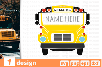 1 School bus monogram&2C; School bus&amp;nbsp;quotes cricut svg