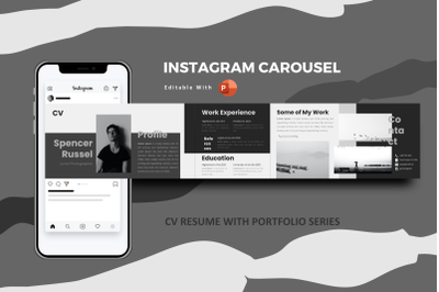 Online cv resume for apply job instagram carousel powerpoint template