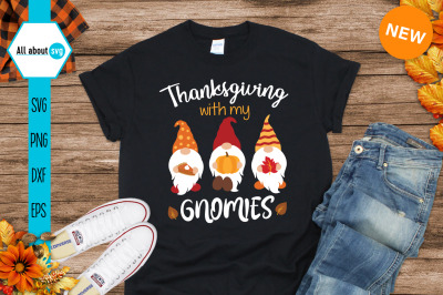 Thanksgiving With My Gnomies Svg