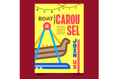 Boat Carousel Creative Advertising Poster Vector