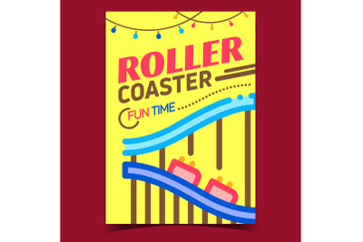 Roller Coaster Creative Advertising Banner Vector