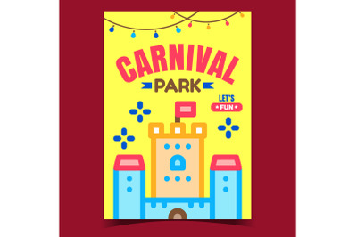 Carnival Park Creative Advertising Banner Vector