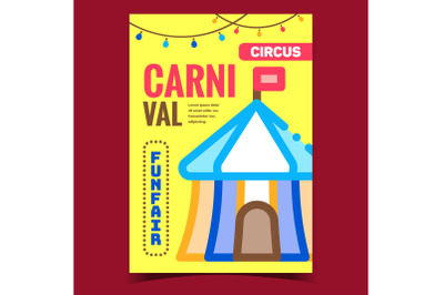 Carnival Circus Creative Advertising Banner Vector