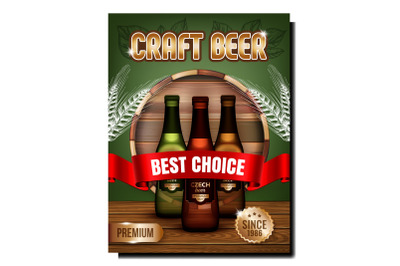 Beer Alcoholic Beverage Promotional Banner Vector