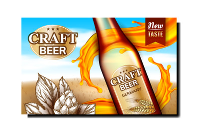 Craft Beer Creative Promotional Banner Vector