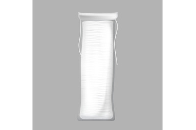 Cotton Pad Package Cleaning Face Cosmetic Vector