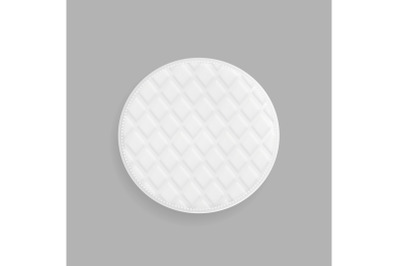 Cotton Pad Clean Face Cosmetic Top View Vector