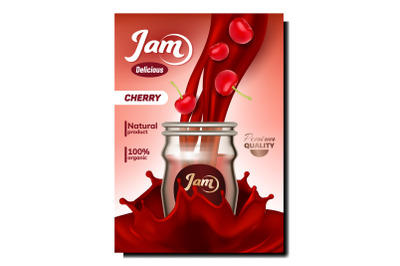 Jam Delicious Breakfast Dessert Poster Vector