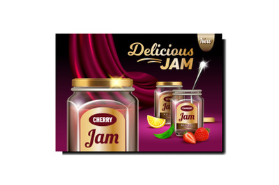 Delicious Jam Creative Promotional Banner Vector