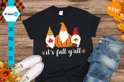 Gnomes It&#039;s Fall Y&#039;all Svg