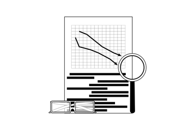 Market downward line