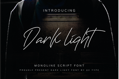 Darklight | Monoline Script Font