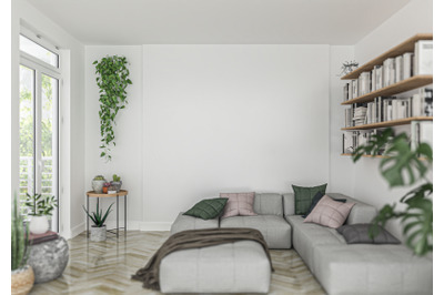 Interior scene artwork background interior mockup