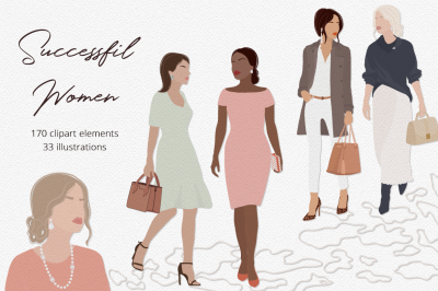 Successful Women Part 1 Illustration Set