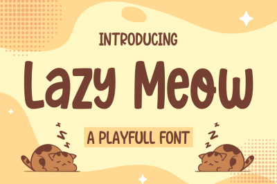Lazy Meow - Playfull Font