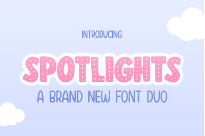 Spotlights Font Duo (Font Duo, Procreate Fonts, Dotty Fonts)