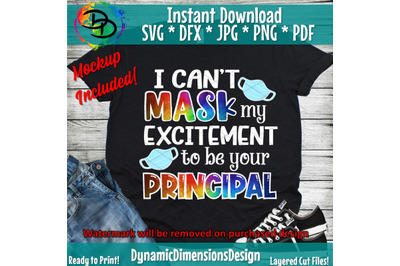 Assistant Principal, Cant Mask my Excitement, Mask svg, school svg, As