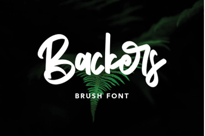 Backers Brush Font