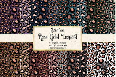 Rose Gold Leopard Digital Paper