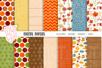 Cute Autumn/Fall Digital Paper Set