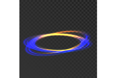 Glowing Circle Mystic Shine Frame Effect Vector