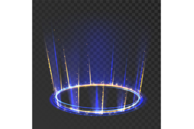 Portal Glowing Round Mystic Frame Effect Vector