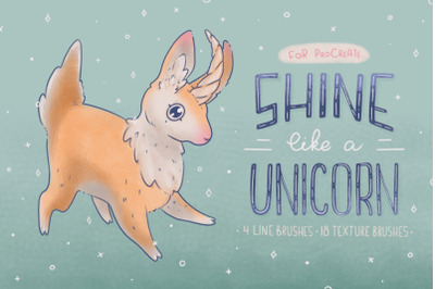 Procreate Brushes: Shine Unicorn!