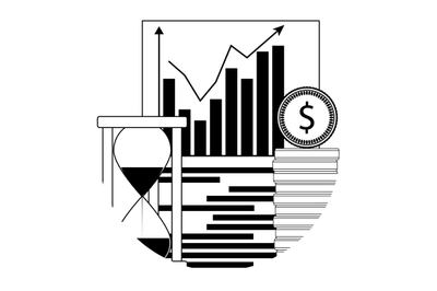 Financial analyze growth linear icon