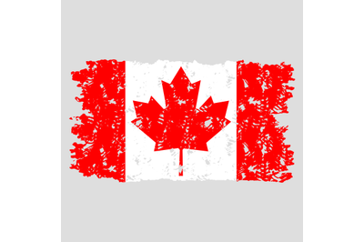 Canada stamp flag isolated. Texture grunge vector