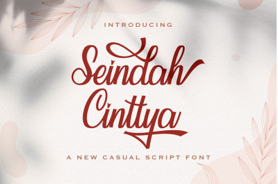 Seindah Cinttya - Casual Script Font