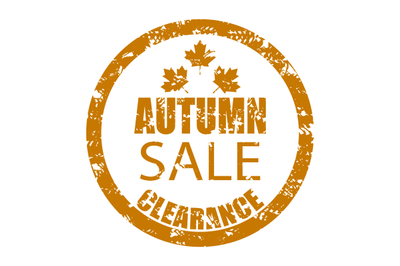 Autumn sale clearance rubber stamp isolated